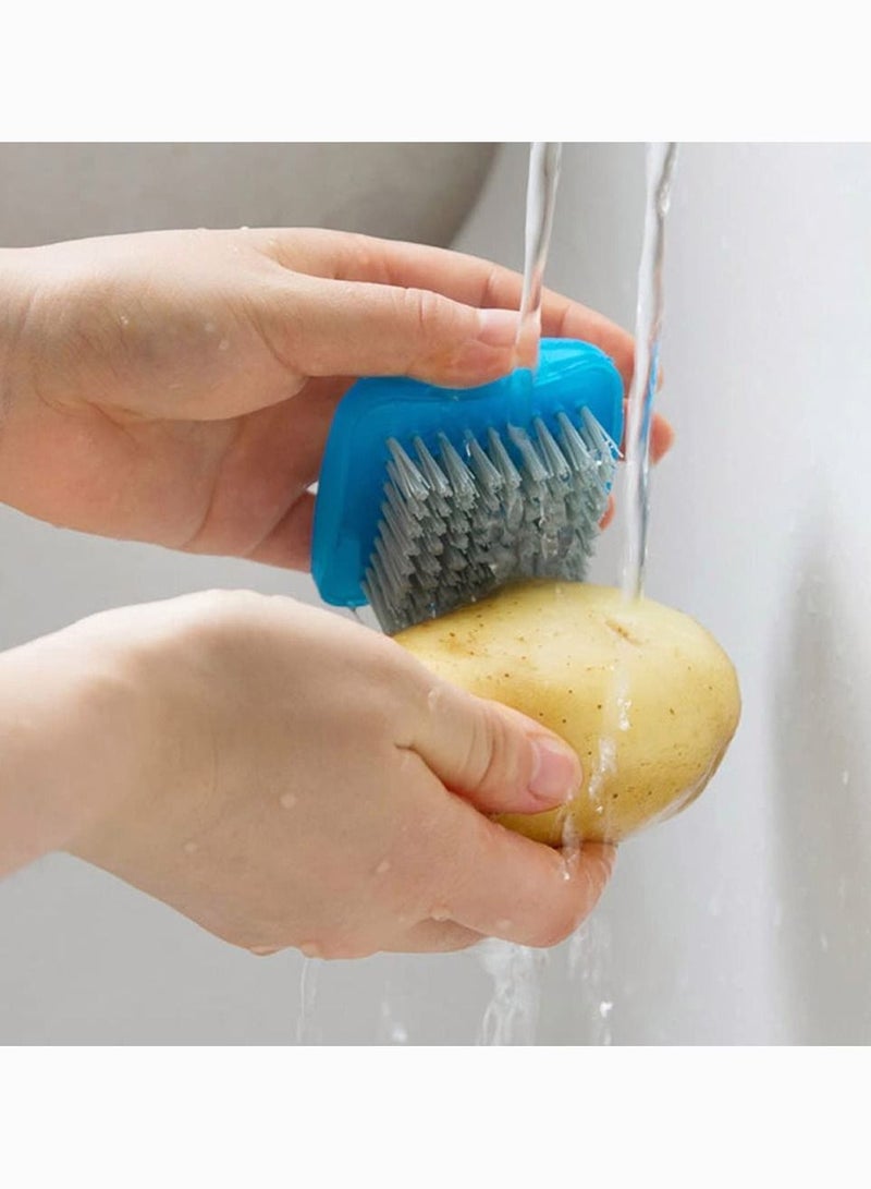 Fruit Vegetable Cleaning Brush  3Pcs Veggie Brushes Scrubber Flexible Bristles Tool  Kitchen Brush For Carrots Fruits - Image 3