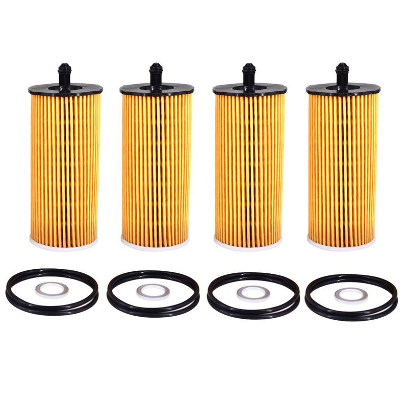 CULMKARI 263203N000 4pcs Engine Oil Filter with Orings and Drain Plug Gaskets Fits for 20212024 Kia Carnival 35L - Image 3