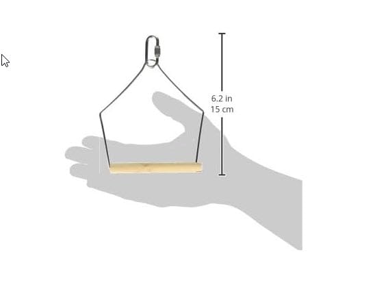 Penn Plax Penn-Plax Bird-Life Bird Swing for Cage | Natural Perch Stand | for Parakeets, Cockatiels, Lovebirds, Conures, and Small Sized Birds | 4” Inch Swing - Image 4