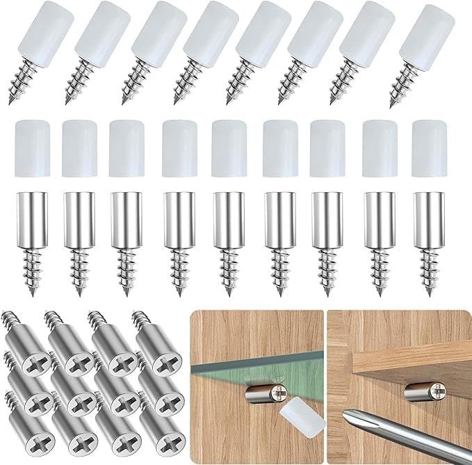Bitnex 80 PCS Shelf Support Pegs, Shelf Pins with Anti-Slip Silicone Sleeve, Cabinet Shelf Pegs,Laminate Fixed Support Pegs for Kitchen Cabinet, Cupboard, Bookcase, Closet and Glass Case - Image 1