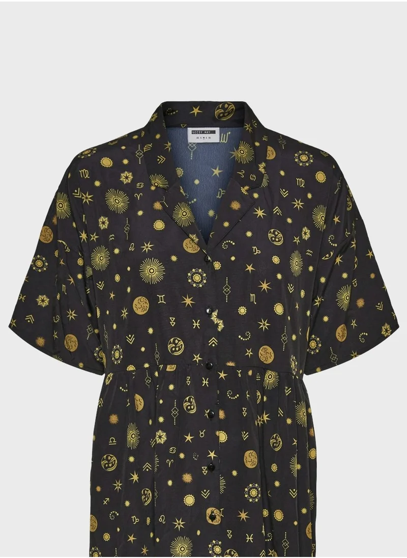 NOISY MAY Zodiac Print Dress
