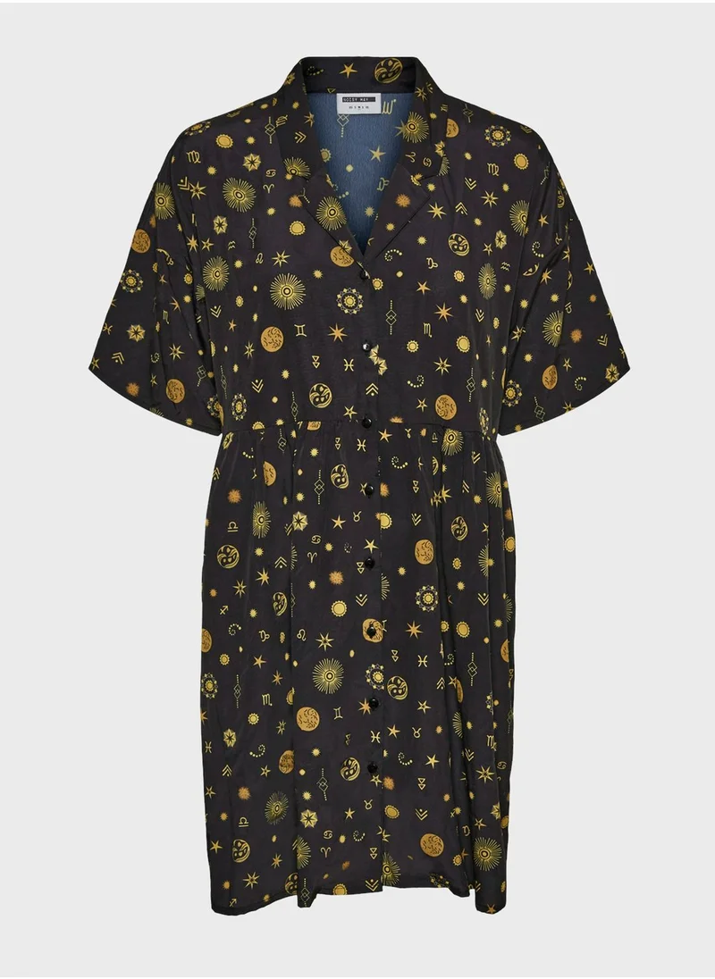 NOISY MAY Zodiac Print Dress
