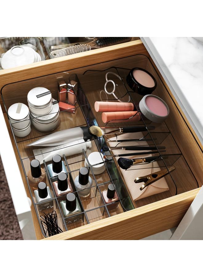 erorex Box with compartments, grey, 32x31x9 cm - Image 2