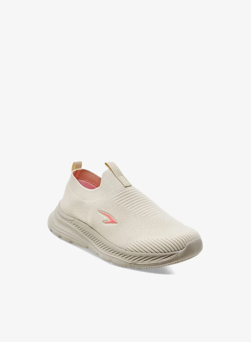 Dash Girls Textured Slip-On Sneakers with Pull Tab