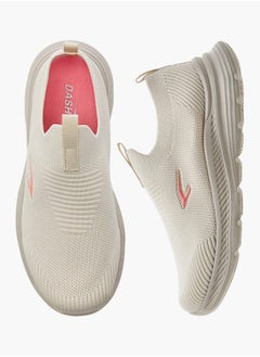 Dash Girls Textured Slip-On Sneakers with Pull Tab  - Image 1