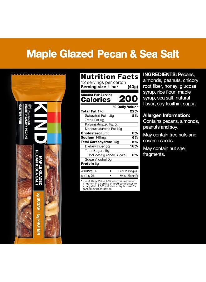 Bars Maple Glazed Pecan & Sea Salt Gluten Free Low Sugar 1.4 Ounce Bars 12 Count (Packaging May Vary) - pzsku/Z0465A5B1A23F286C0AE5Z/45/_/1725282124/1f076762-135e-41e2-be02-3018ed255d95