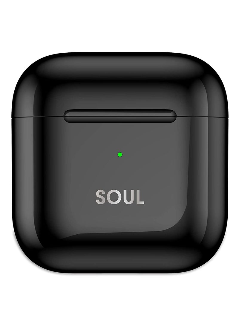 إكسيل - سماعات أذن Xcell Soul 11 ​​صغيرة الحجم مع 5 ساعات من وقت التشغيل والتحدث و 100 ساعة في وضع الاستعداد متوافقة مع معظم أجهزة Android / iOS / Harmony OS (أسود) - Image 1