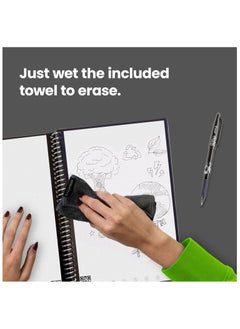 Rocketbook Smart Reusable Notebook – Executive Size (6" x 8.8") – Infinity Black – 36 Dot-Grid Pages, Includes Pilot FriXion Pen & Microfiber Cloth, Cloud-Connected, Eco-Friendly  - Image 3