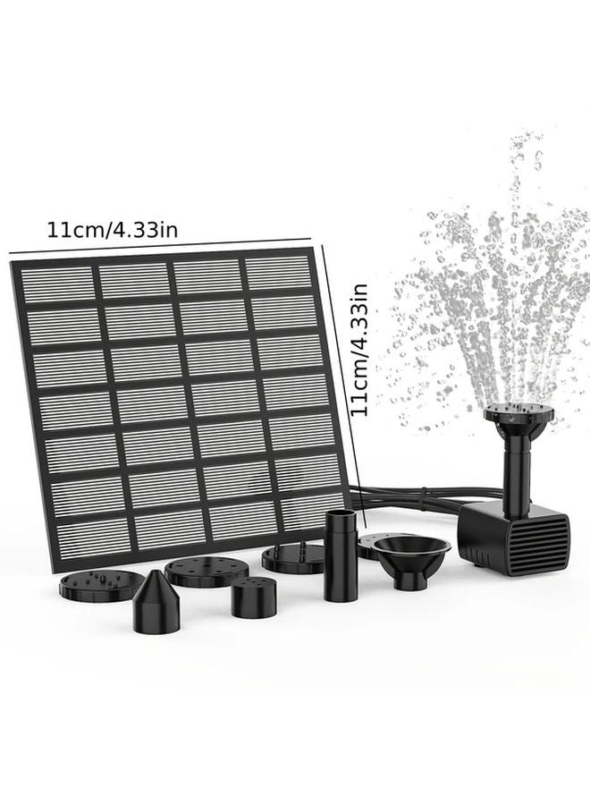 1 5W Mini Solar Water Fountain Pump With 6 Nozzles For Pond Garden Bird Bath - Image 4