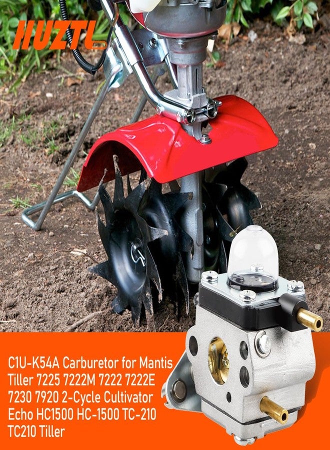 HUZTL C1U-K54A Carburetor Repower Kit Air Fuel Filter Gasket for 2 Cycle Mantis 7222 7222E 7222M 7225 7230 7234 7240 7920 7924 Tiller Cultivator Echo - Image 2