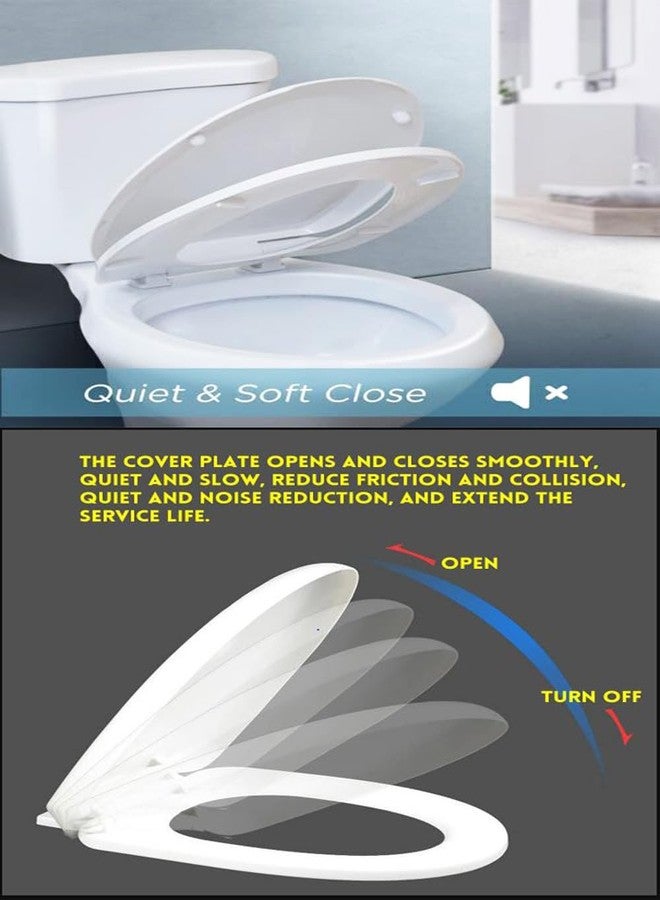 MLD Quiet-Close Plastic Toilet Seat Cover Oval | PVC Toilet Seat Cover | Commode seat Cover | Sleek Design Hydraulic Soft Closing | fit all brand Commode HOVL4057 (Color-White,Plastic) - Image 5