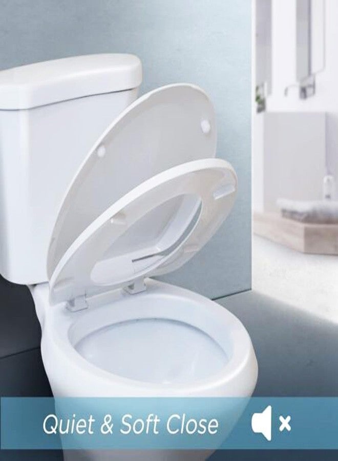MLD Quiet-Close Plastic Toilet Seat Cover Oval | PVC Toilet Seat Cover | Commode seat Cover | Sleek Design Hydraulic Soft Closing | fit all brand Commode HOVL4057 (Color-White,Plastic) - Image 4