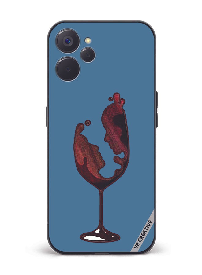 VR CREATIVE Protective Case Cover For Realme 10 5G Wine Glass Art Design Multicolour - Image 1