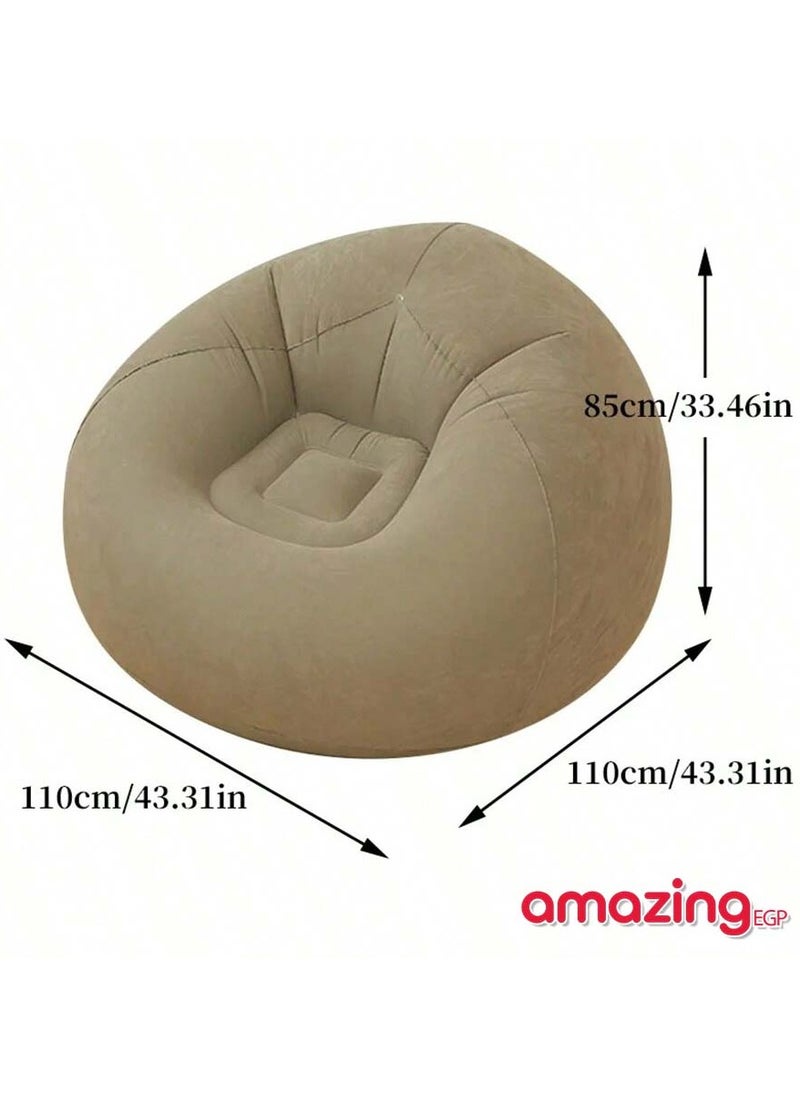 amazing.EGP - THE PACK | Inflatable Bean Bag Chairs for Adult Blow up Chairs Lazy Sofa Folding Portable Inflatable Chair for Movie Outdoor Room Bedroom Reading Camping (Coffee) - Image 1
