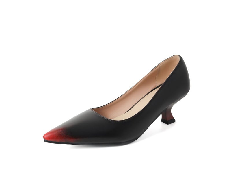 Source Spring Elegant Pointed Middle Heel 31-45 Size Shallow Mouth All-Match Single Shoes For Women - Image 1