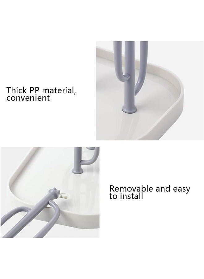 رف تجفيف زجاجات إرضاع الأطفال القابل للفصل، رف تجفيف زجاجات الرضاعة القائم الموفر للمساحة - Image 2