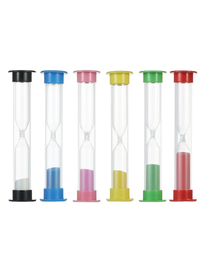 6pcs Sand Timer Colorful Sandglass Hourglass Timer for Kitchen Office Game Timer 30sec / 1min / 2mins / 3mins / 5mins / 10mins  - Image 3
