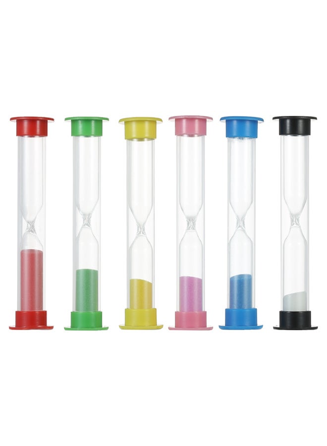 6pcs Sand Timer Colorful Sandglass Hourglass Timer for Kitchen Office Game Timer 30sec / 1min / 2mins / 3mins / 5mins / 10mins  - Image 2
