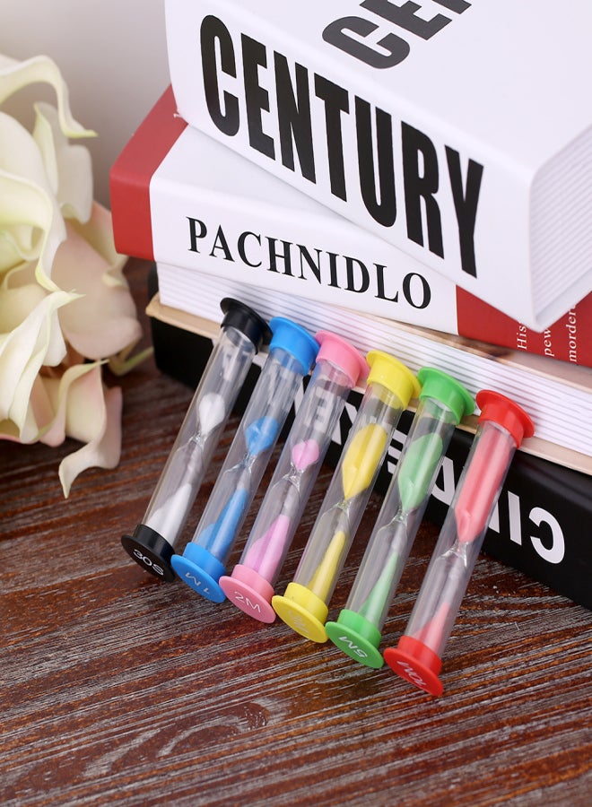 6pcs Sand Timer Colorful Sandglass Hourglass Timer for Kitchen Office Game Timer 30sec / 1min / 2mins / 3mins / 5mins / 10mins  - Image 5