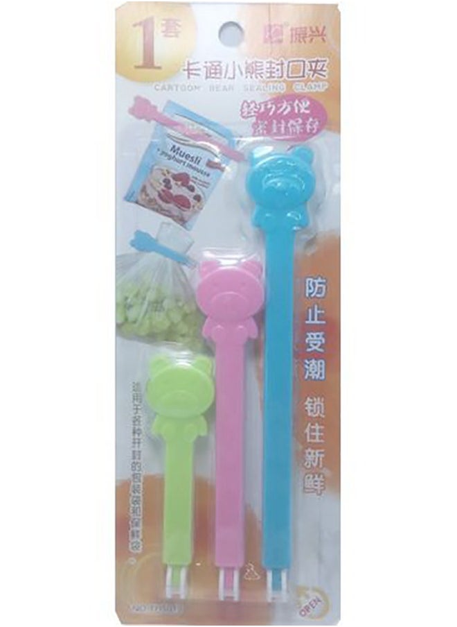 Generic - Colorful Food Bag Seal Clip - 3 Pcs - Image 1