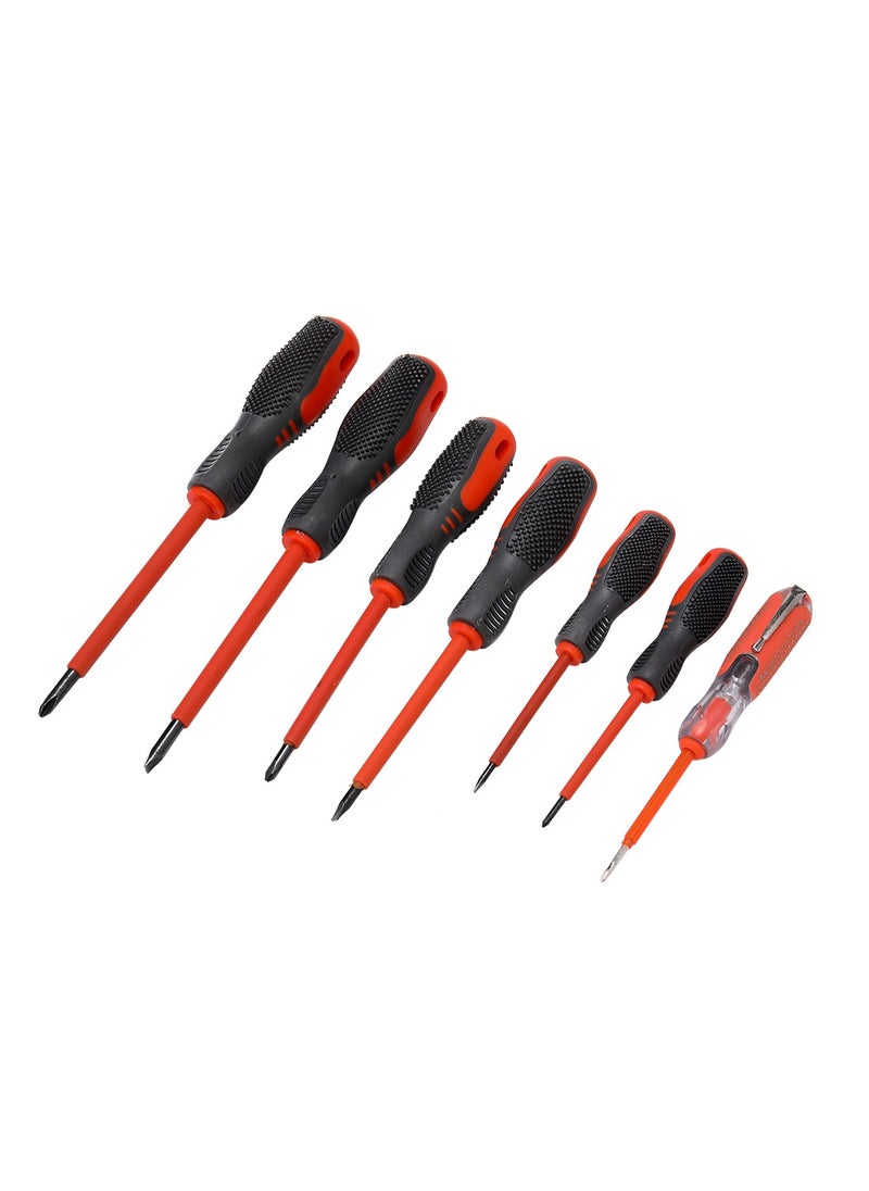 LAWAZIM Screwdriver Set - 7-Piece - Includes Precision and Standard Screwdrivers with Non-Slip Handles and Mixed Shaft Lengths – Ideal for Electronics, Home Repair, and DIY Toolkits  - Image 1