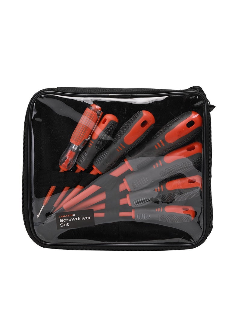 LAWAZIM Screwdriver Set - 7-Piece - Includes Precision and Standard Screwdrivers with Non-Slip Handles and Mixed Shaft Lengths – Ideal for Electronics, Home Repair, and DIY Toolkits  - Image 3