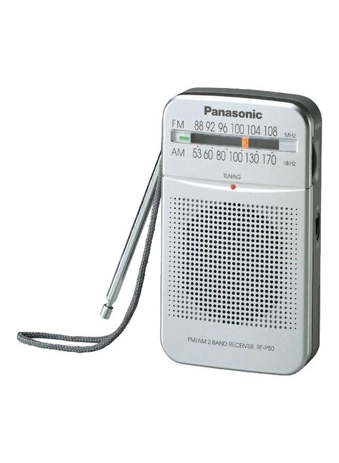 Panasonic AM/FM Pocket Radio RF-P50 White/Silver RF-P50 White/Silver - Image 1