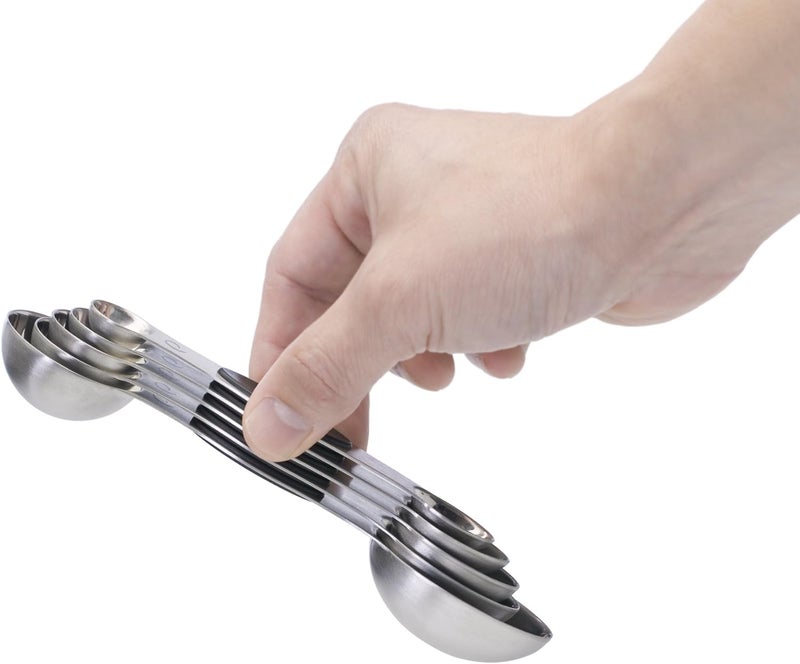 Progressive Prepworks Magnetic Measuring Spoons Set - 5 Piece Stainless Steel Kitchen Tool - Image 4