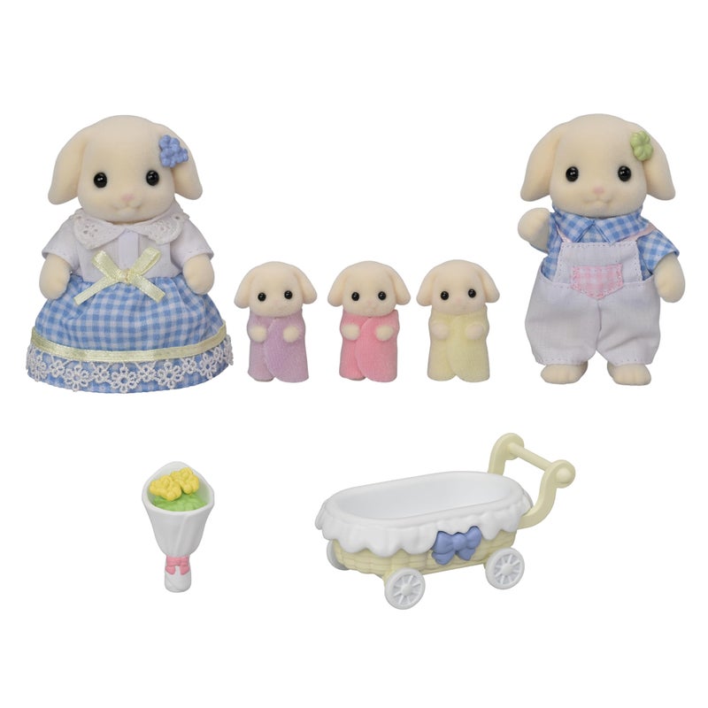 Calico Critters Flora Rabbit Family - Set of 5 Collectible Doll Figures for Children Ages 3+ - Image 5