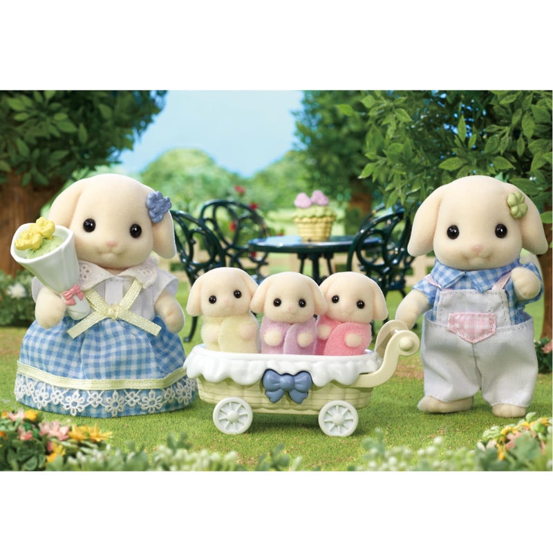 Calico Critters Flora Rabbit Family - Set of 5 Collectible Doll Figures for Children Ages 3+ - Image 3