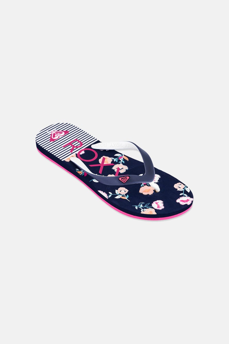 Roxy Women Floral Slip On Slippers, Multicolor - Image 1