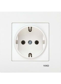 Viko Karre Grounded Socket + Frame White  - Image 2