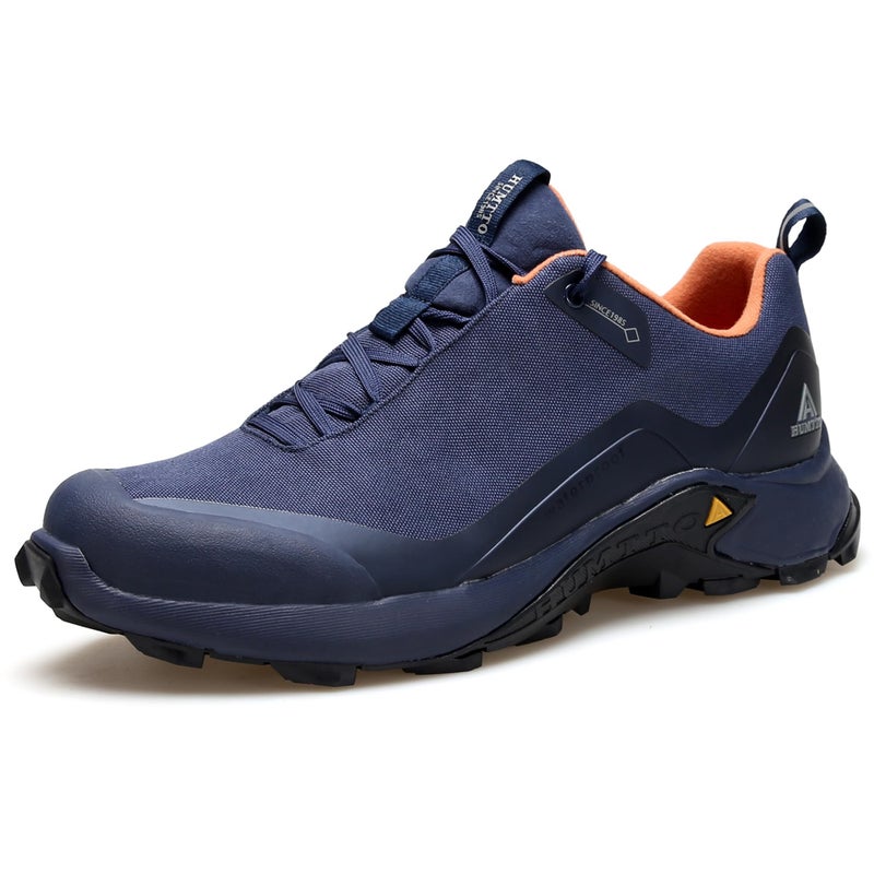 HUMTTO Men's All-Terrain Waterproof Hiking Shoes Lightweight Breathable Trekking Trails Shoes Anti Slip Outdoor Shoes 11 Navy Blue - Image 1