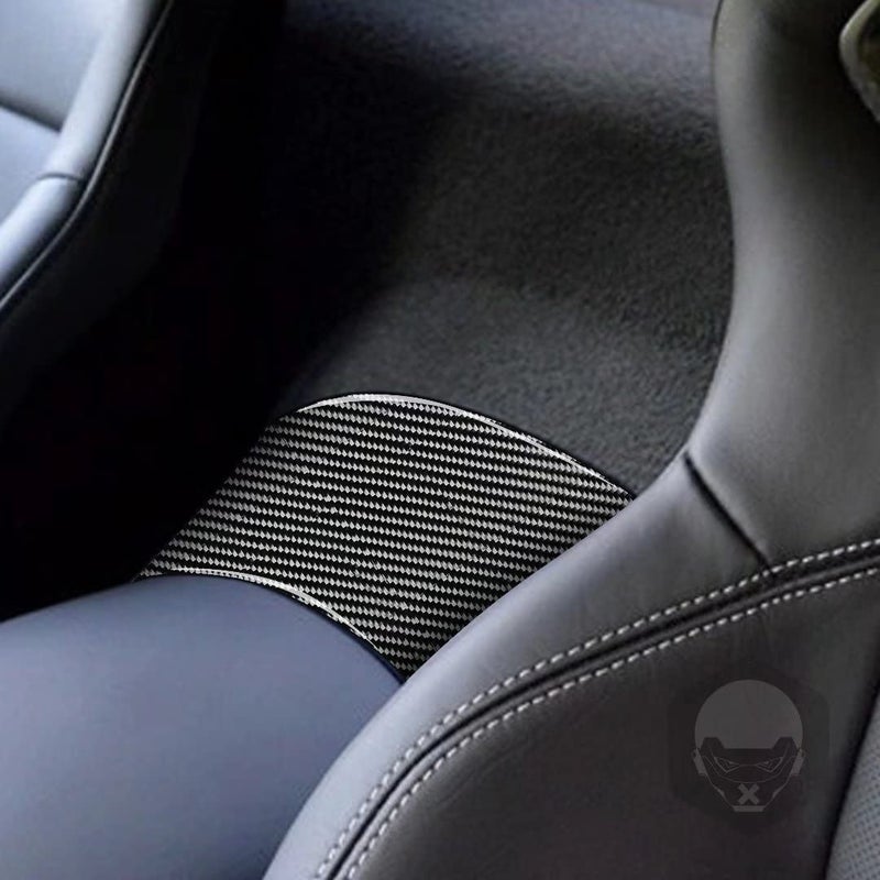Carbon Fiber Car Interior Accessories Armrest Rear Decorative Frame Trim For Chevrolet Corvette C7 20142019Black