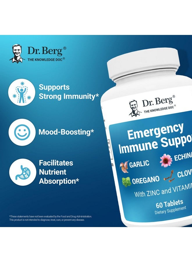 Dr. Berg Nutritionals Dr. Berg Emergency Immune Support w/Echinacea - Potent Blend of Herbal Extracts (Warning: Strong Herbal Smells) - Immune Support Supplement Includes 2,000 IUs of Vitamin D & 10mg of Zinc - 60 Tablets - Image 3