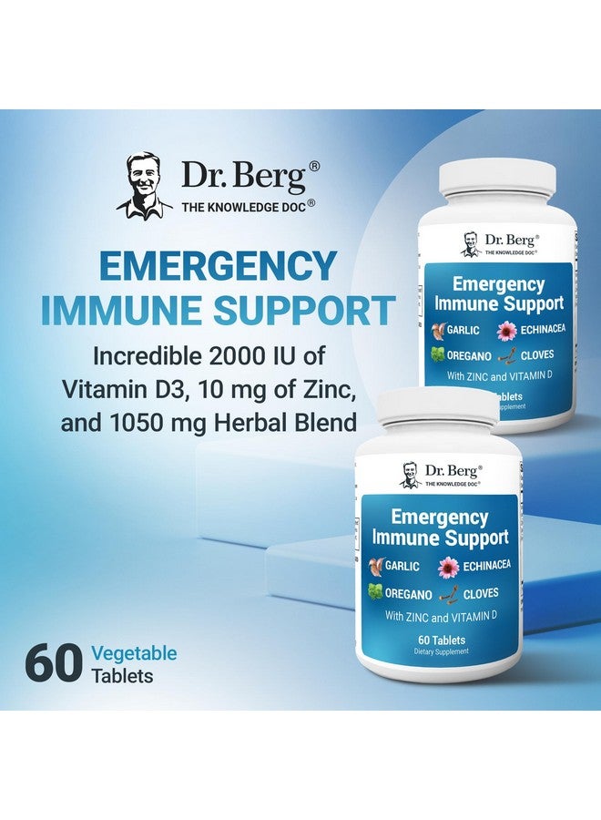 Dr. Berg Nutritionals Dr. Berg Emergency Immune Support w/Echinacea - Potent Blend of Herbal Extracts (Warning: Strong Herbal Smells) - Immune Support Supplement Includes 2,000 IUs of Vitamin D & 10mg of Zinc - 60 Tablets - Image 4