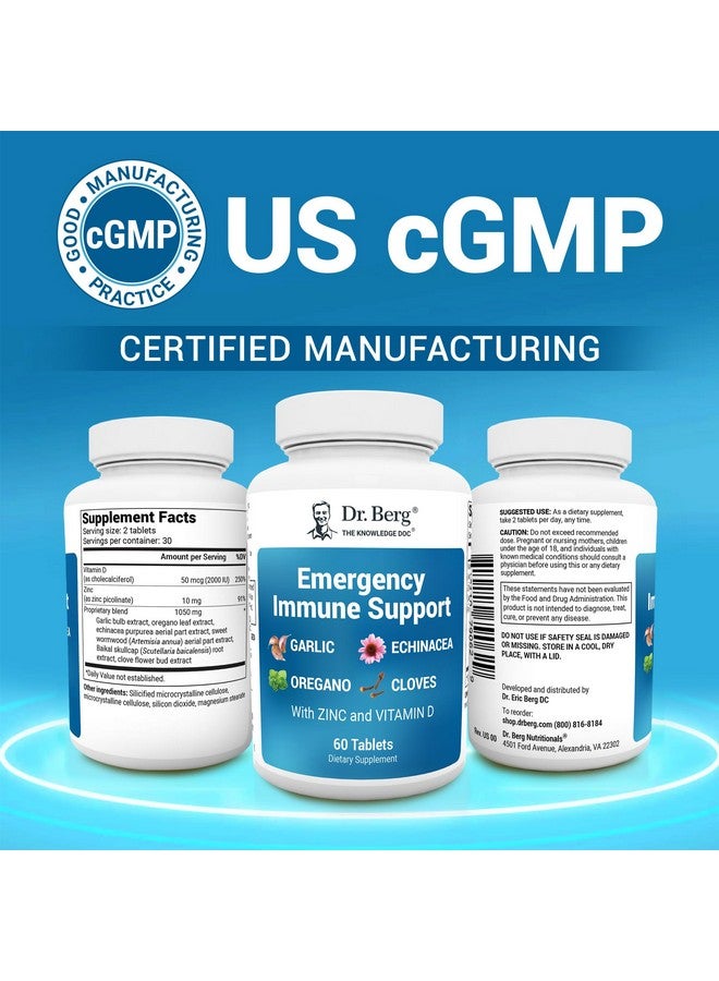 Dr. Berg Nutritionals Dr. Berg Emergency Immune Support w/Echinacea - Potent Blend of Herbal Extracts (Warning: Strong Herbal Smells) - Immune Support Supplement Includes 2,000 IUs of Vitamin D & 10mg of Zinc - 60 Tablets - Image 5