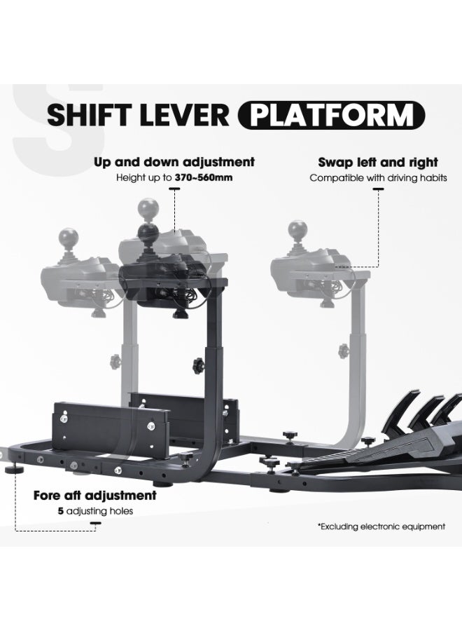 Dardoo Adjustable Simulator Racing Cockpit Stand - Fits Logitech G29/G920/G923, Thrustmaster T300/T500, Fanatec, More - Image 5