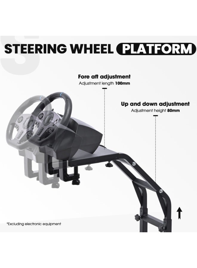 Dardoo Adjustable Simulator Racing Cockpit Stand - Fits Logitech G29/G920/G923, Thrustmaster T300/T500, Fanatec, More - Image 4