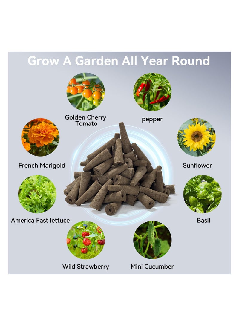 SOLARAE 100 pcs Hydroponics Grow Sponges, Seed Pods Replacement Root Growth Sponges Compatible with AeroGarden, Seedling Starter Sponges Kit Refill Grow Sponge for Hydroponic Indoor Garden System - Image 4