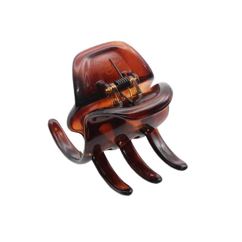 Parcelona French Classic Large Pony 1.75" Celluloid Non Slip Jaw Hair Claw Clips Fashion Durable Styling Women Hair Accessories, Made in France (Shell) - Image 1