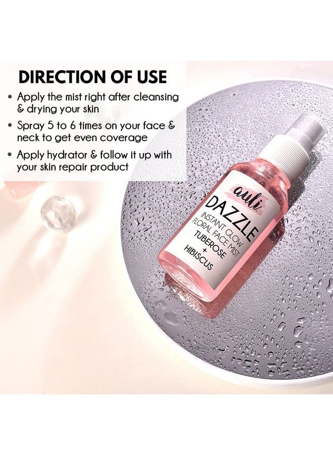 AULI LIFESTYLE Auli Dazzle Pure Rose Water And Tuberose Extracts Induced Facial Toner For All Skin Types It Helps Hydrate Skin Minimise Pores Refresh Dull Skin Cells And Controls Oils To Prevent Breakouts 120Ml - Image 5