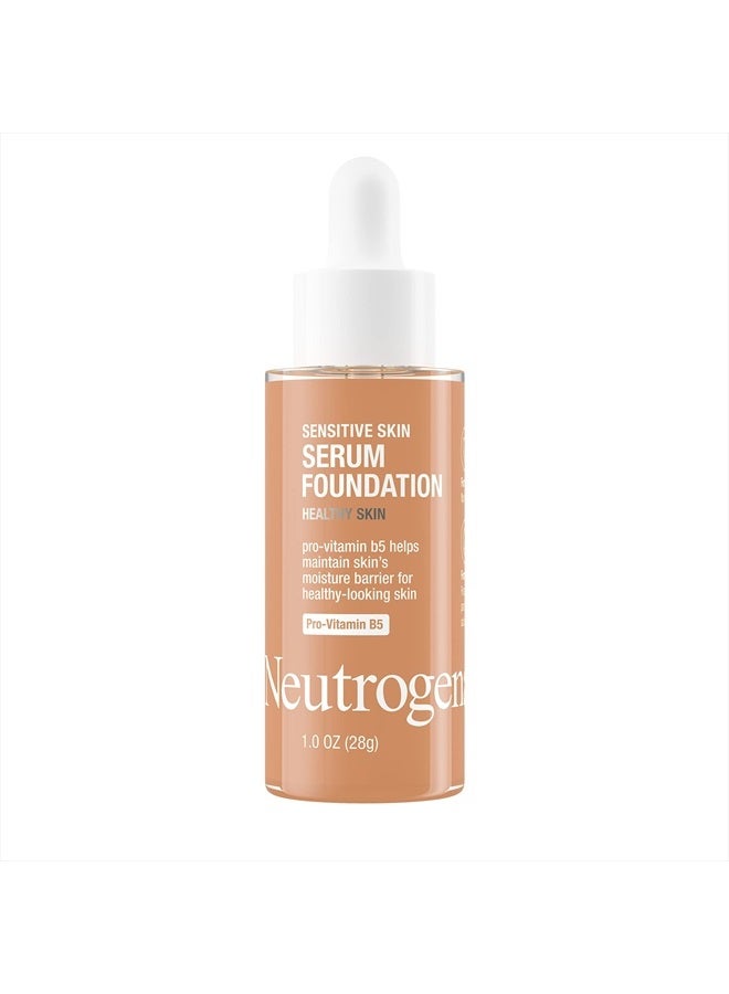 Neutrogena Healthy Skin Sensitive Skin Serum Foundation with Pro-Vitamin B5, Color Correcting & Pore Minimizing Liquid Foundation & Face Serum, Buildable Coverage, Medium/Deep 01, 1 oz - Image 1