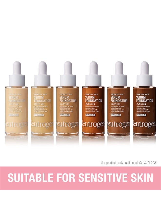 Neutrogena Healthy Skin Sensitive Skin Serum Foundation with Pro-Vitamin B5, Color Correcting & Pore Minimizing Liquid Foundation & Face Serum, Buildable Coverage, Medium/Deep 01, 1 oz - Image 4