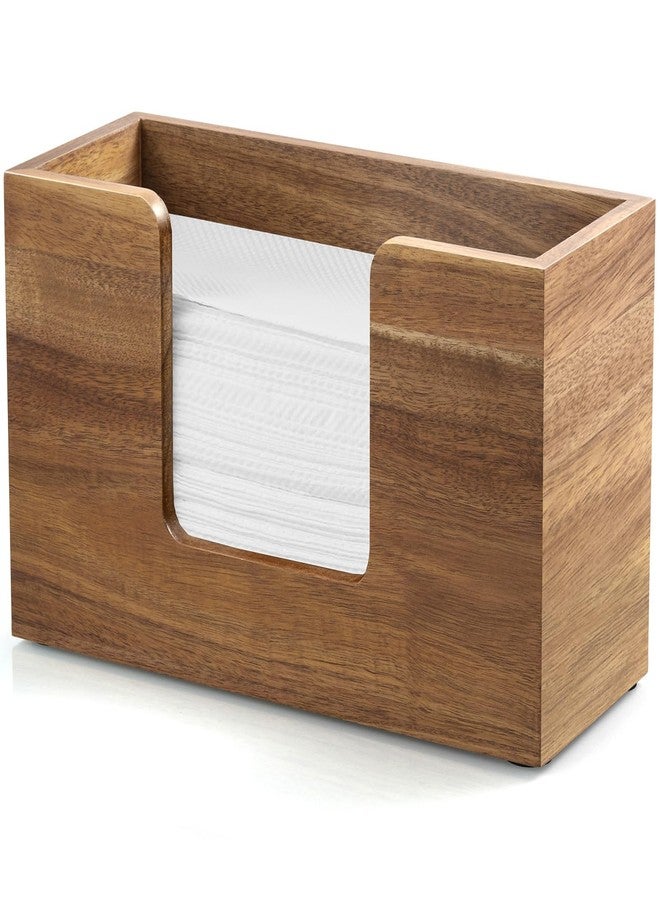 Bivvclaz Paper Towel Dispenser Countertop, Acacia Wood Bathroom Paper Towel Holder for Home, Napkin Holder for Kitchen, Multifold C-Fold, Z-Fold, Trifold Paper Hand Towel Dispenser for Bathroom Toilet - Image 1