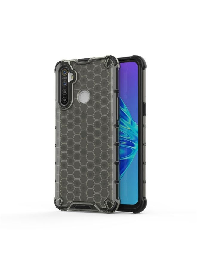 HuHa Case Cover For Realme C3 Shockproof Honeycomb PC + TPU Case Grey 