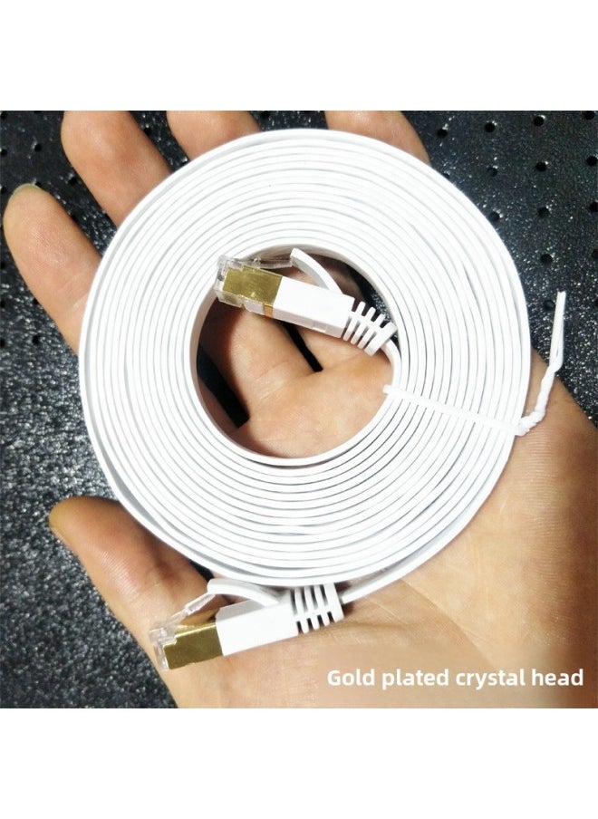 Generic Customized Flat Network Cable CAT6 Gigabit Six Kinds Of Finished Network Jumper Pure Copper Computer 1 Meter 2 Meter 3 Meter 5 Meter M-Color:Blue ]-Line Length:Foot 60 Meters  - Image 3