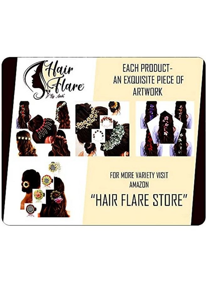 Hair Flare - Women Attractive Artificial Golden And Pearl Wedding Bridal Hair Accessories/Hair Pins/Juda Pins For Women And Girlscombo Silver(23712372) Pack Of 1 - Image 1