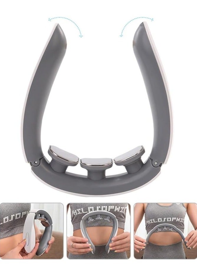 general Multifunctional three-head neck massager to relieve neck pain, neck stretcher, suitable for neck, back, foot, muscle pain relief, cervical spine instrument - Image 3