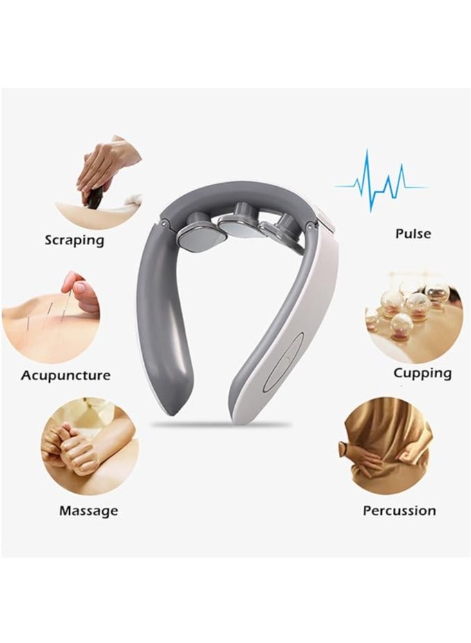 general Multifunctional three-head neck massager to relieve neck pain, neck stretcher, suitable for neck, back, foot, muscle pain relief, cervical spine instrument - Image 2